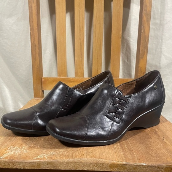 Women's Life Stride Brown Oxford Slide Walking Work Comfort Shoe Size 11M - Picture 3 of 9